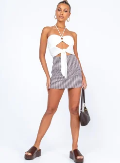 Princess Polly Loriella Ring Detail Crop Top  White Flash Sale