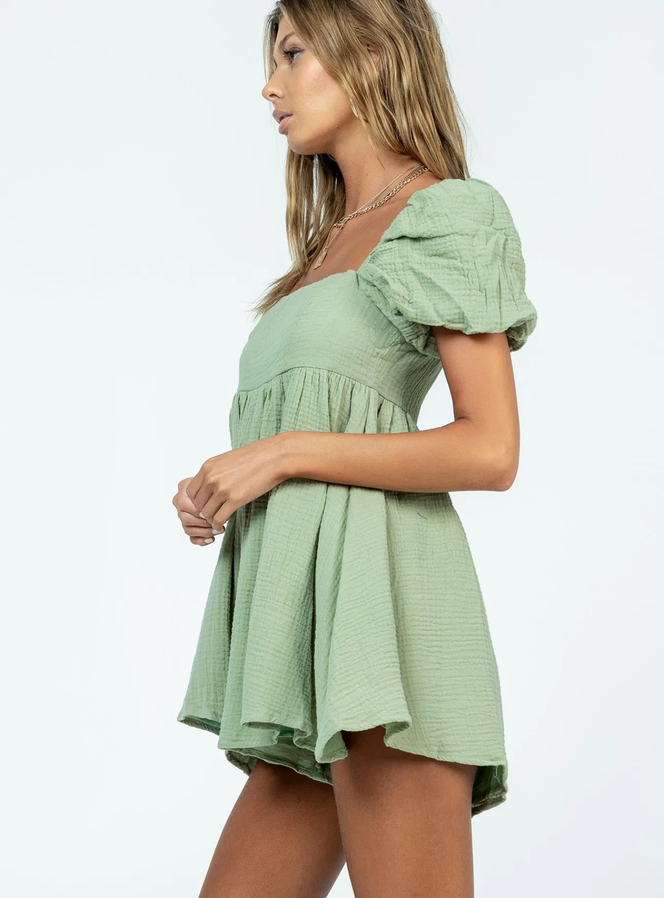 Princess Polly Lorna Romper Sage Sale