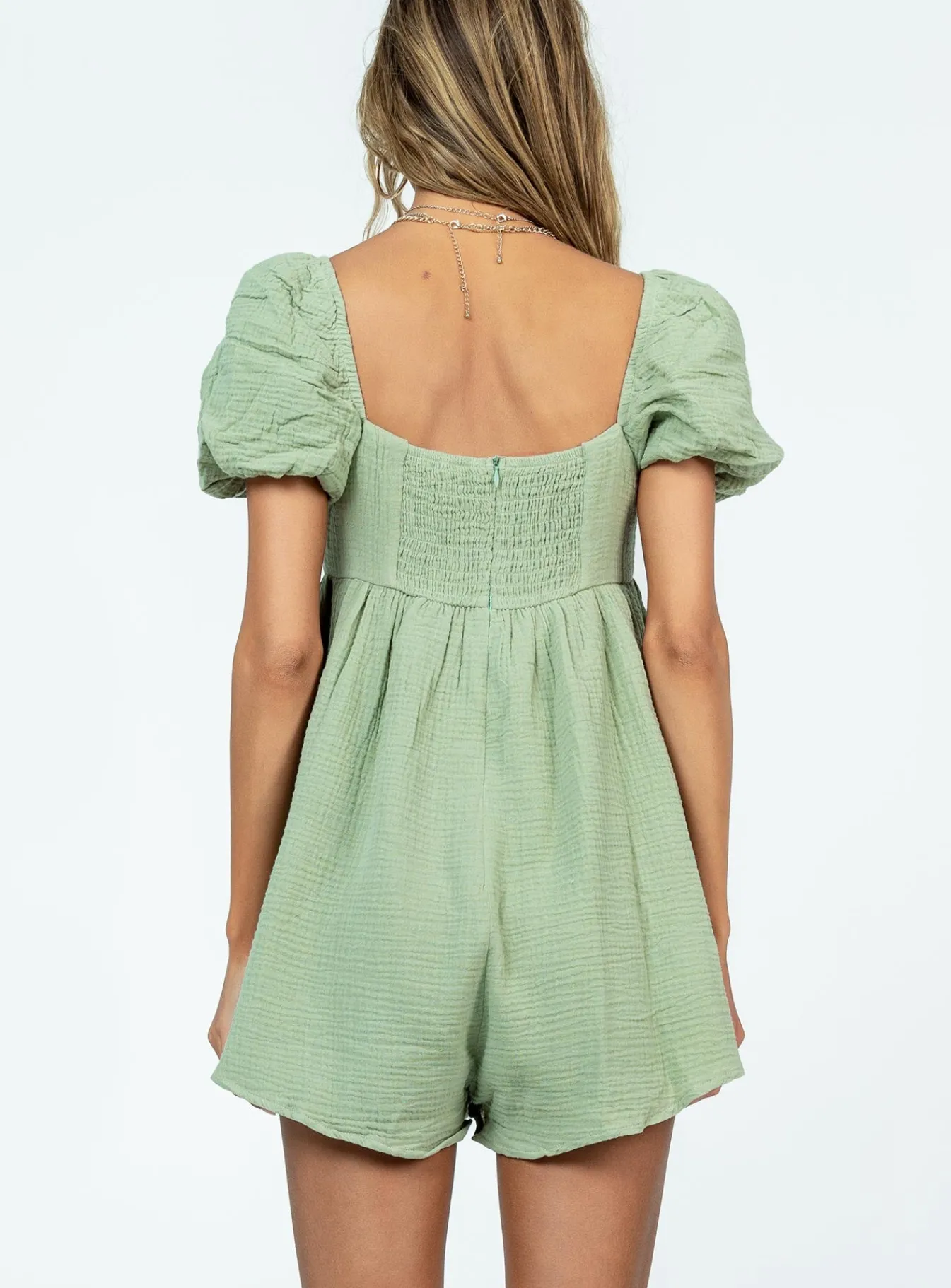 Princess Polly Lorna Romper Sage Sale