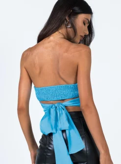 Princess Polly Lorrin Top Blue Store