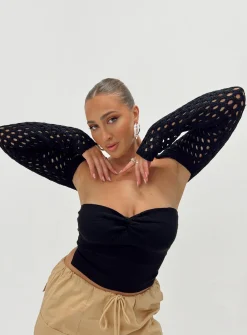 Princess Polly Lotani Bolero Black Best