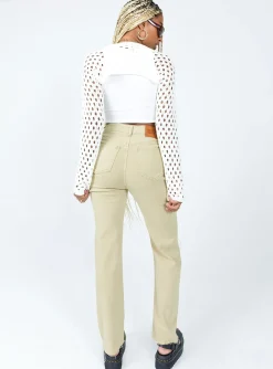 Princess Polly Lou Jeans Beige Online