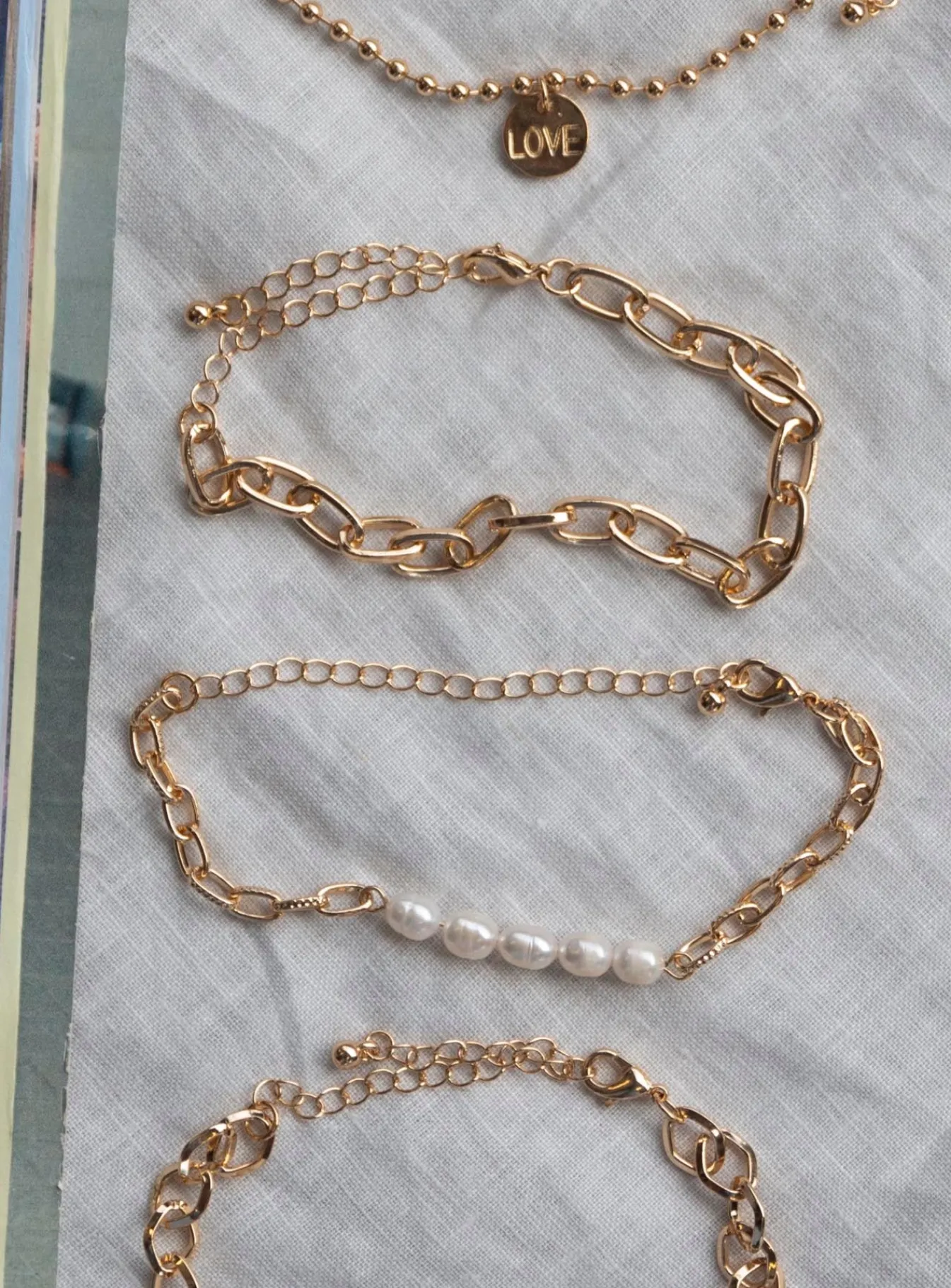 Princess Polly Love &Amp; Let Go Bracelet Set Gold New