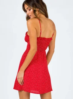 Princess Polly Love Birds Mini Dress  Red Shop