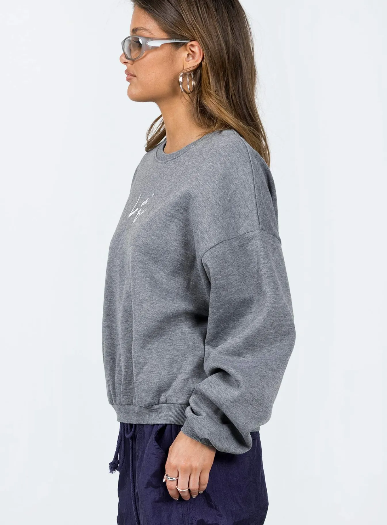 Princess Polly Love Bites Sweatshirt Grey Cheap