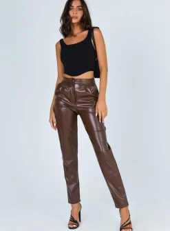 Princess Polly Love Club Pants Brown Store