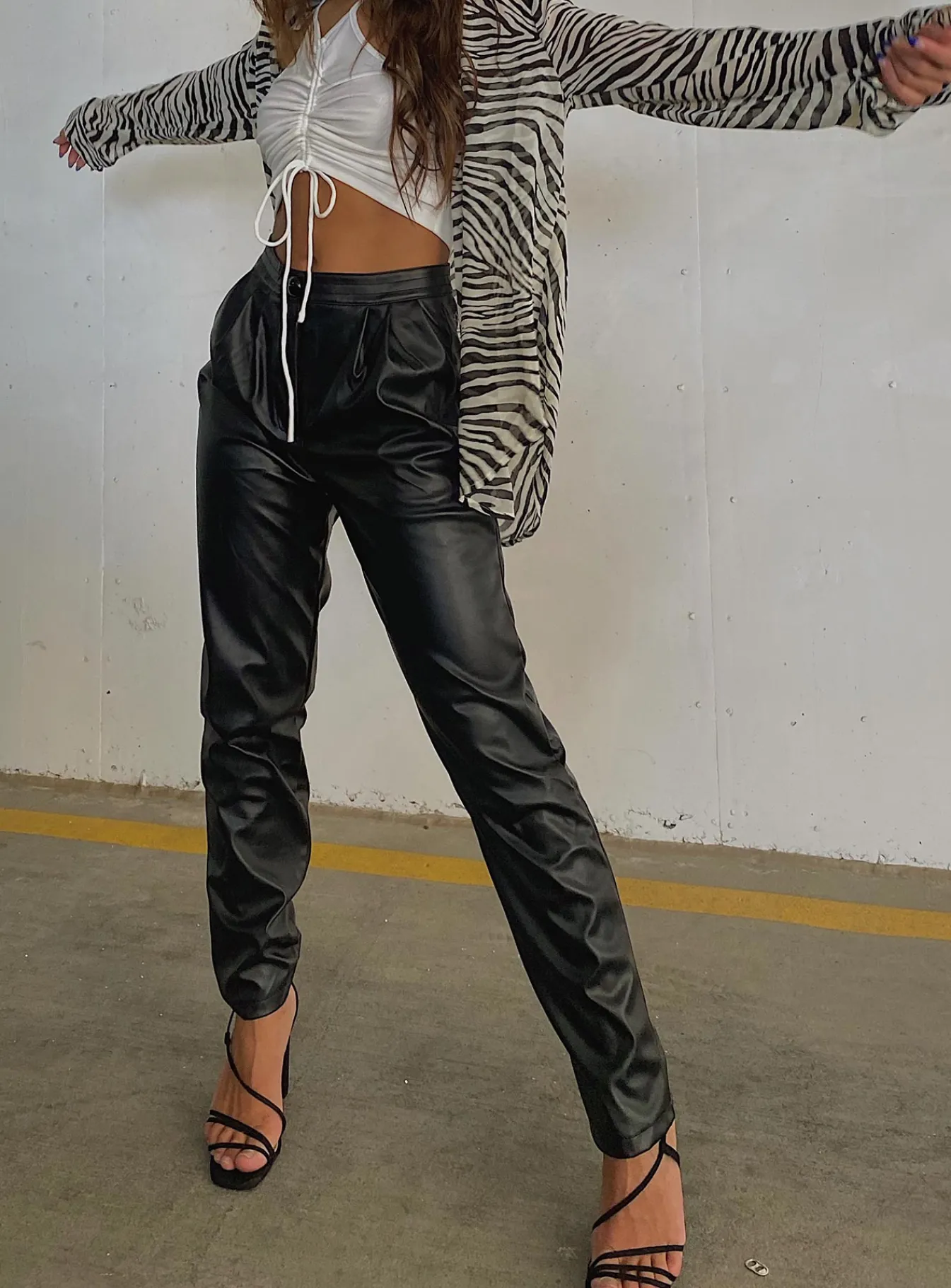 Princess Polly Love Club Pants Black Sale