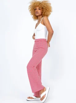 Princess Polly Love Galore Pants Red/White Online