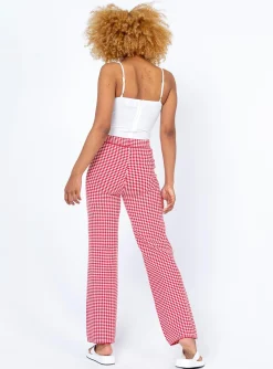 Princess Polly Love Galore Pants Red/White Online