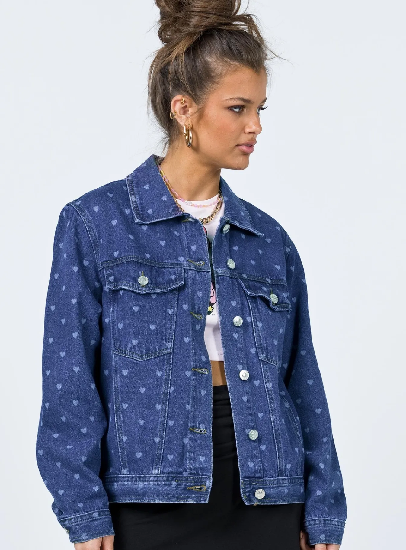 Princess Polly Love Heartjacket Denim Fashion