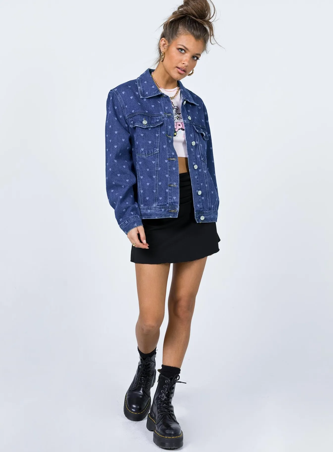 Princess Polly Love Heartjacket Denim Fashion