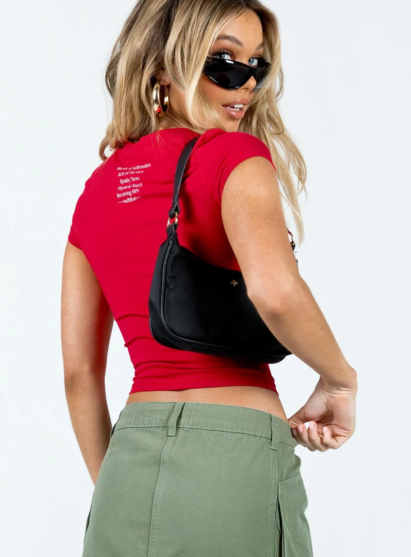 Princess Polly Love Language Tee Red Clearance