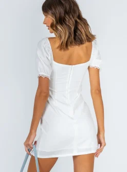 Princess Polly Love Lies Mini Dress  White Cheap
