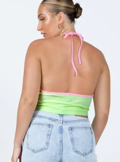Princess Polly Love Me Harder Top Green Cheap