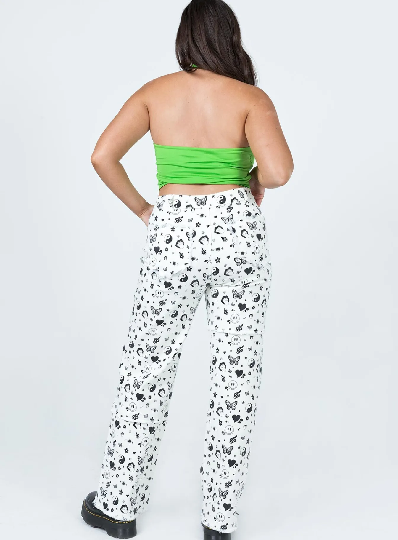 Princess Polly Love Me Not Denim Jeans White Shop