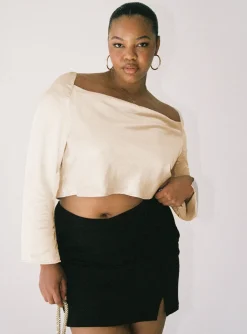 Princess Polly Love Song Top Curve   Champagne Flash Sale