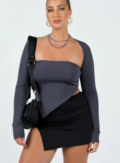 Princess Polly Lowell Mini Skirt  Black Hot