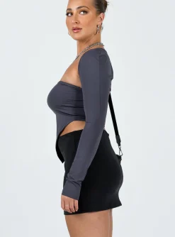 Princess Polly Lowell Mini Skirt Black Hot