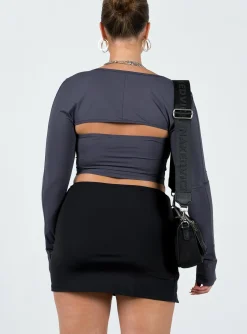 Princess Polly Lowell Mini Skirt Black Hot