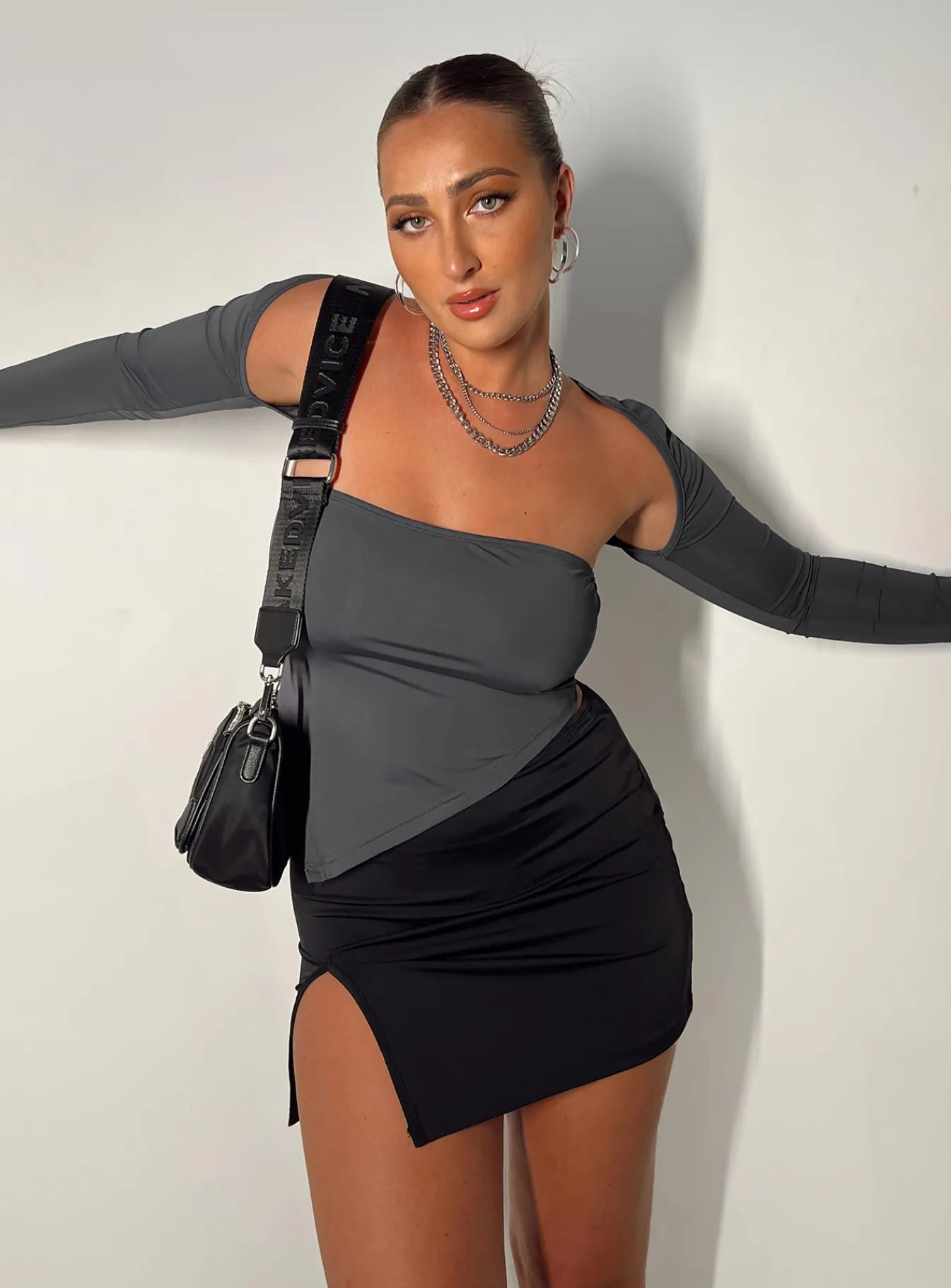 Princess Polly Lowell Mini Skirt Black Hot