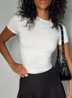 Princess Polly Lowell Top  White Clearance