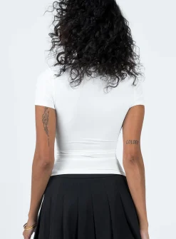Princess Polly Lowell Top  White Clearance