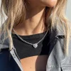Princess Polly Lucas Necklace  Silver Cheap