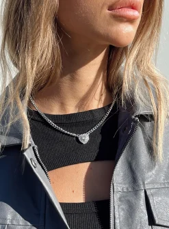 Princess Polly Lucas Necklace  Silver Cheap