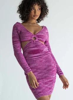Princess Polly Lucia Cut Out Mini Dress  Purple Fashion