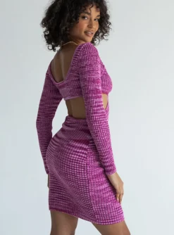 Princess Polly Lucia Cut Out Mini Dress  Purple Fashion