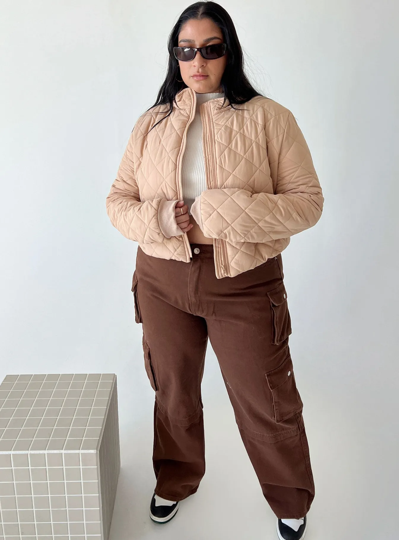 Princess Polly Lucia Jacketcurve Beige Clearance