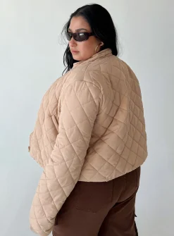 Princess Polly Lucia Jacketcurve Beige Clearance