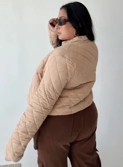 Princess Polly Lucia Jacketcurve Beige Clearance