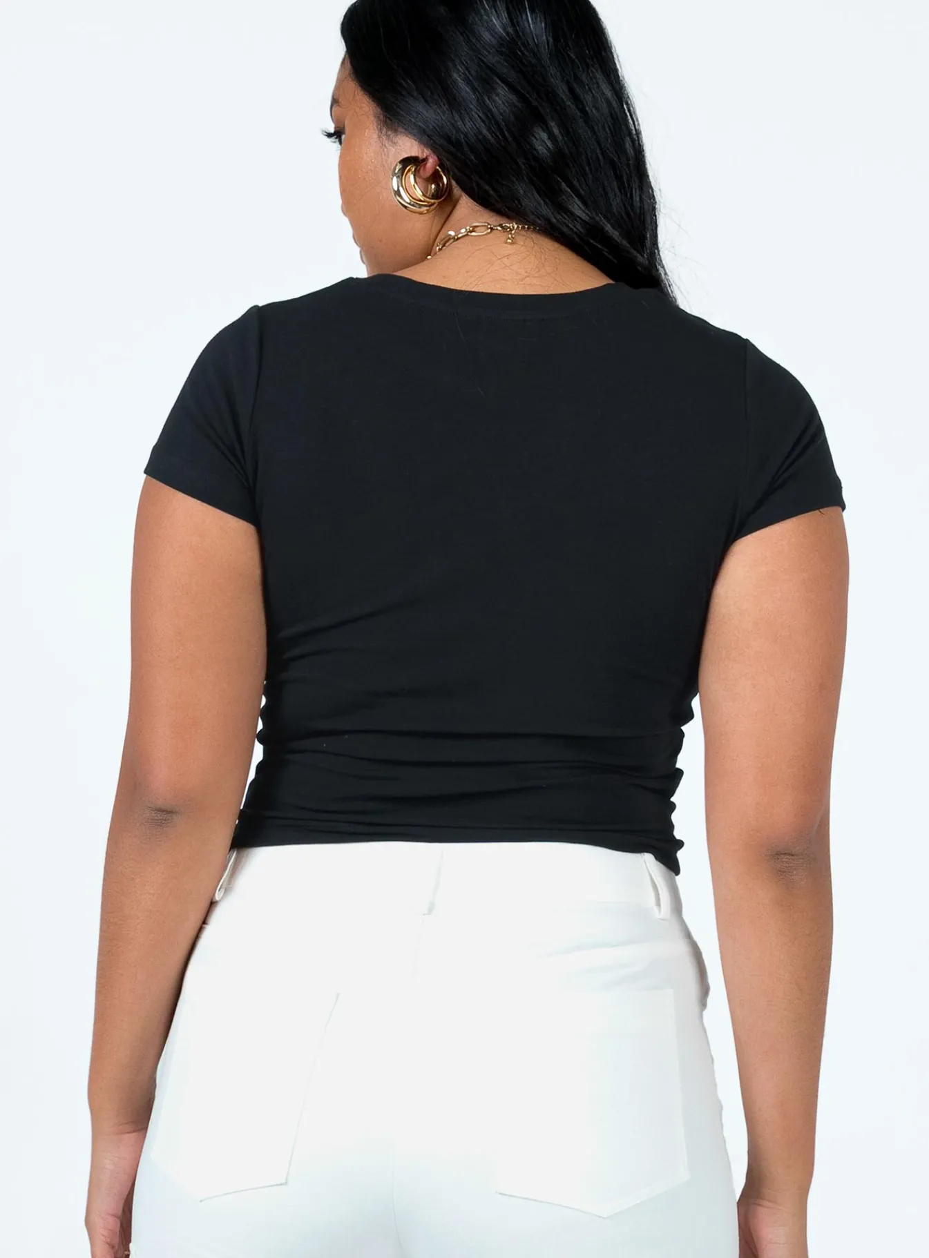 Princess Polly Lucky You Cherry Tee Black Discount