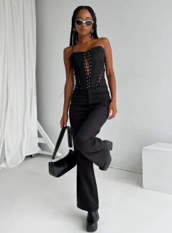 Princess Polly Lulu Pants  Black Store