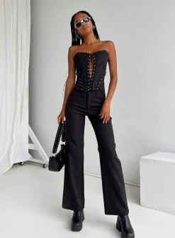 Princess Polly Lulu Pants  Black Store