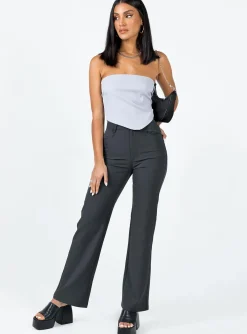Princess Polly Lulu Pants Charcoal   Grey Hot