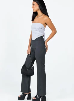 Princess Polly Lulu Pants Charcoal   Grey Hot