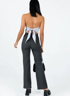 Princess Polly Lulu Pants Charcoal   Grey Hot