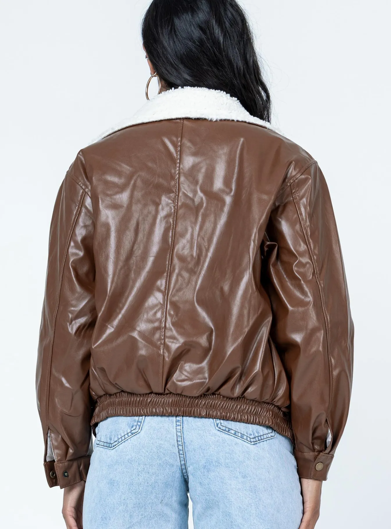 Princess Polly Luna Pu Jacket Brown Online