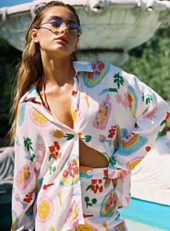 Princess Polly Luncheon Shirt Multi Discount