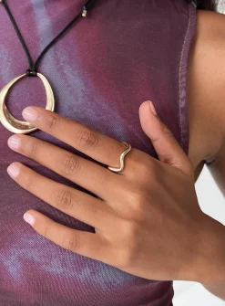 Princess Polly Lune Ring Gold Fashion