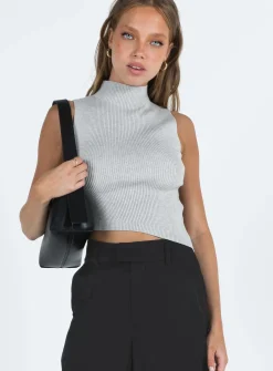Princess Polly Luttrell Top  Grey Cheap