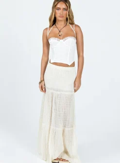 Princess Polly Luvan Lace Corset Top White Hot