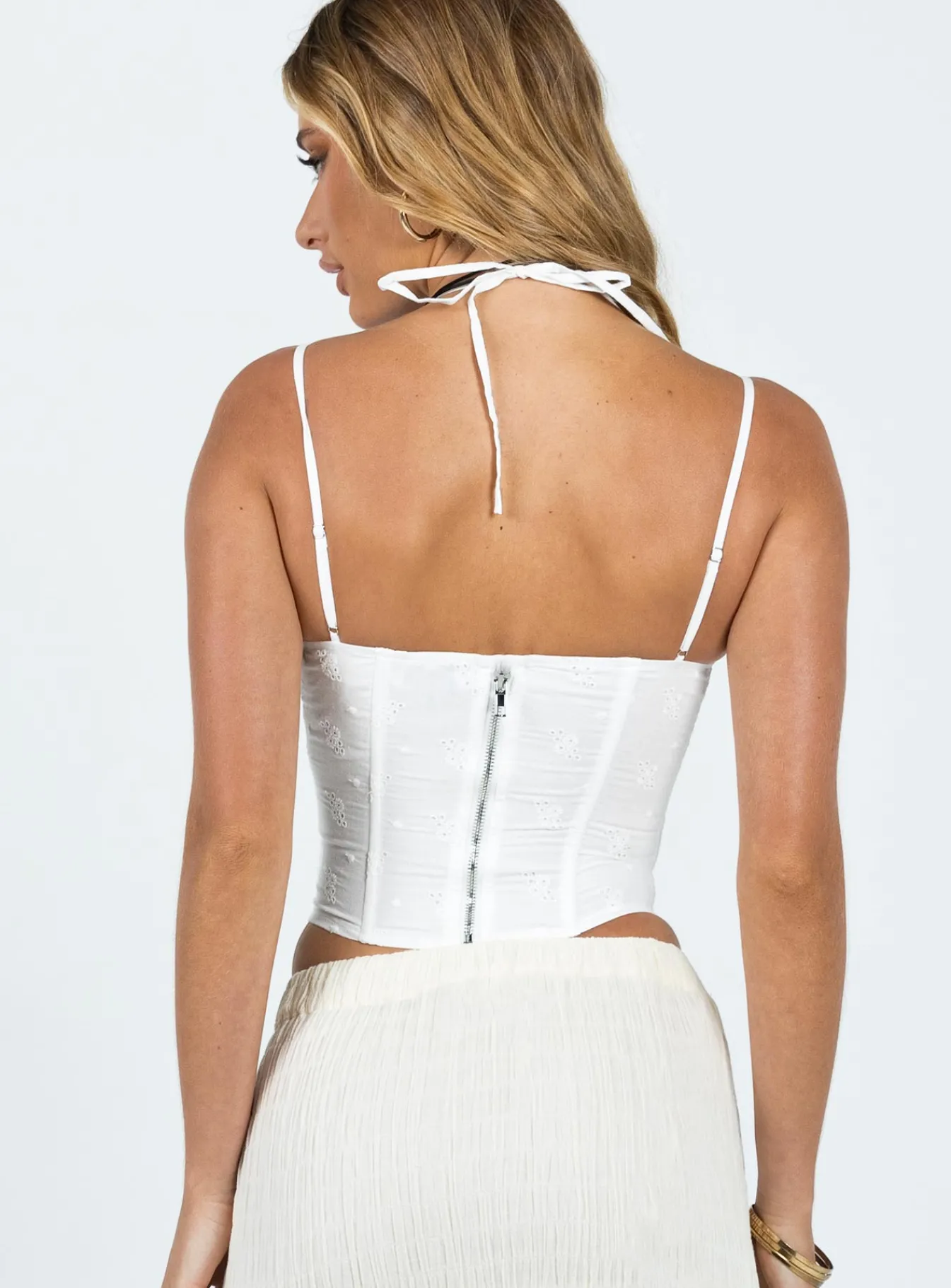 Princess Polly Luvan Lace Corset Top White Hot
