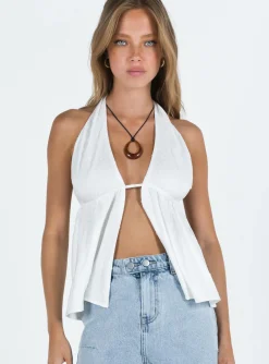 Princess Polly Luza Halter Top White Online