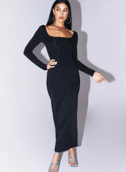 Princess Polly Lyla Maxi Dress  Black Outlet
