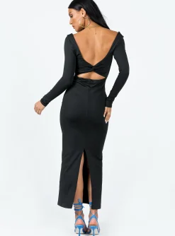 Princess Polly Lyla Maxi Dress  Black Outlet