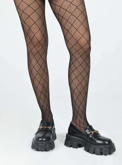 Princess Polly Lyliana Stockings  Black New