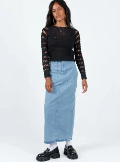 Princess Polly Lyndale Sweater  Black Cheap
